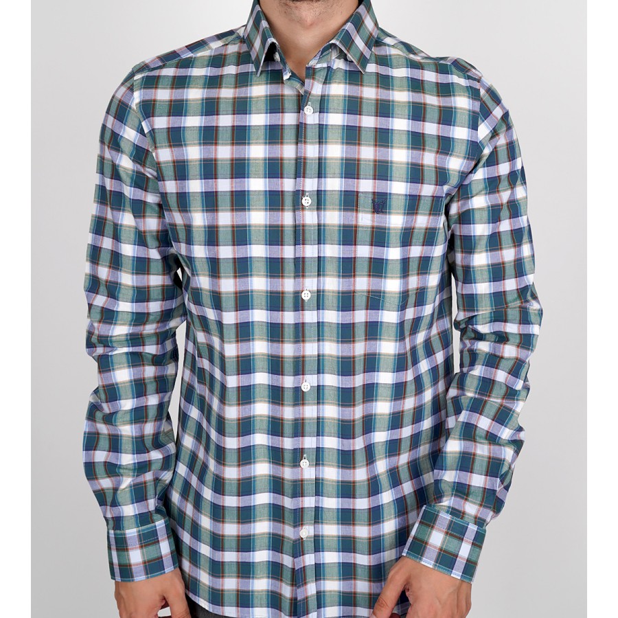 Slim Fit Uzun Kol Pamuk Stil Spor Erkek Gömlek