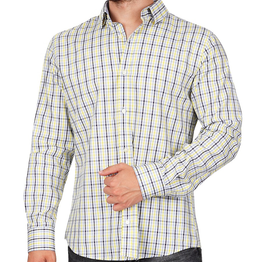 Stokholm Slim fit Uzun Kol Pamuk Ekose  Spor Erkek Gömlek