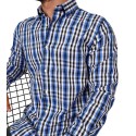 Helsinki Slim Fit Uzun Kol Pamuk Ekose Spor Erkek Gömlek