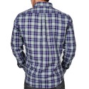 Malmö Slim Fit Uzun Kol Pamuk Ekose Britli Yaka Spor Erkek Gömlek