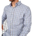 Gent Slim Fit  Uzun Kol Pamuk Ekoseli Erkek Spor Gömlek