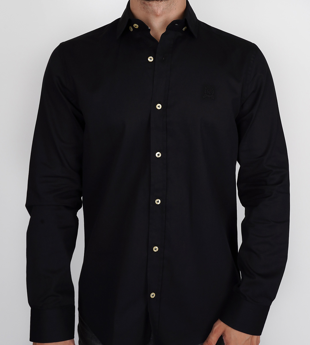 Slim Fit Uzun Kol Pamuk Gabardin Spor Erkek Gömlek