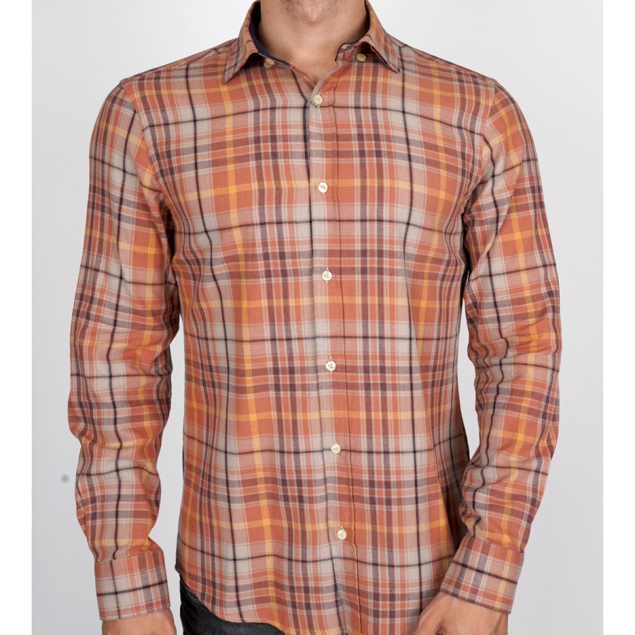 Slim Fit Uzun Kol Materyal Pamuk Spor Atkek Gömlek