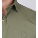 Slim Fit Uzun Kol Pamuk Gabardin Spor Erkek Gömlek