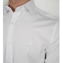 Slim Fit Uzun Kol Pamuk Gabardin Düz Desenli Spor Erkek Gömlek