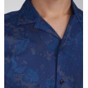 Slim  Fit Kısa Kol  Küba Yaka Viskon Spor Erkek Gömlek