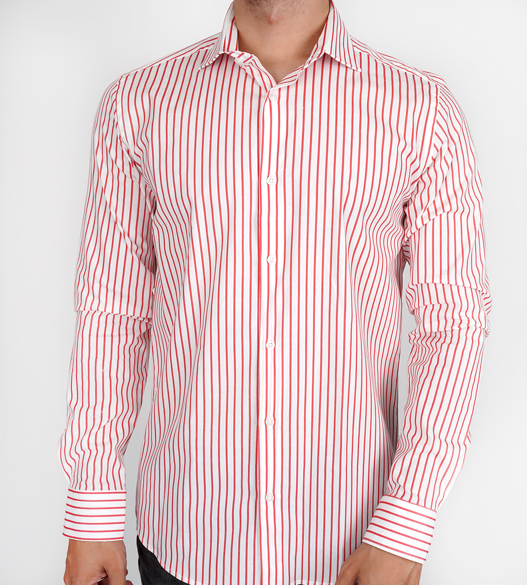 Slim Fit Uzun Kol Pamuk  İtalyan Yaka Spor Erkek Gömlek