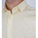 Slim  Fit Uzun Kol Pamuk Dijital Baskılı Polo Yaka Spor Erkek Gömlek