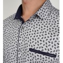 Slim Fit Uzun Kol Pamuk Britli Yaka Spor Erkek Gömlek