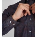 Slim  Fit Uzun Kol Pamuk Dijital Baskılı Spor Erkek Gömlek