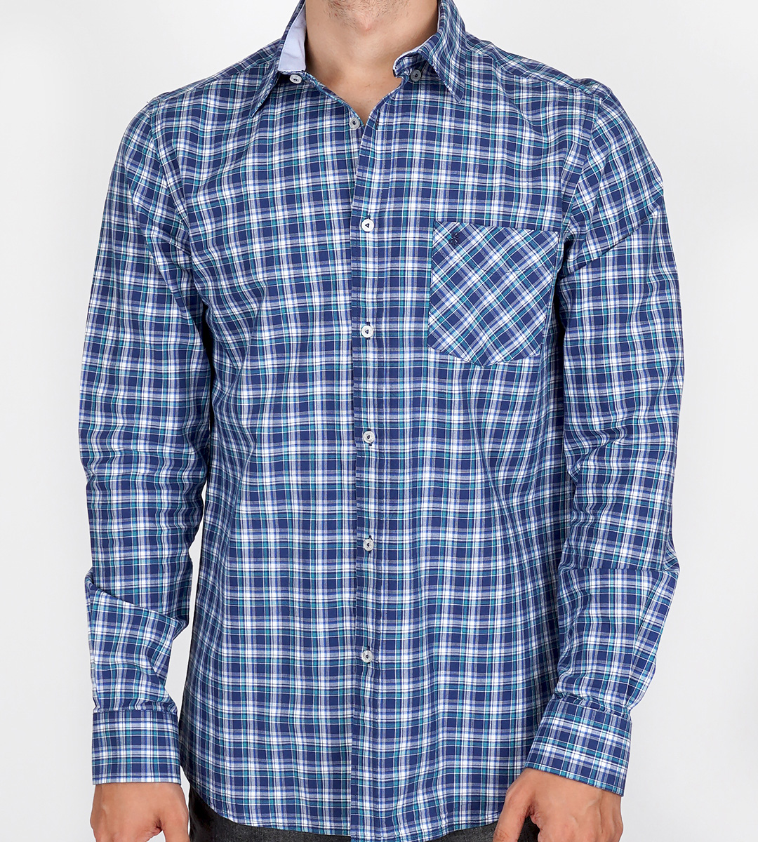Slim Fit Uzun Kol Pamuk Stil Spor Erkek Gömlek