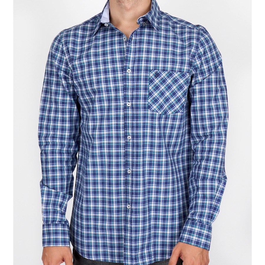 Slim Fit Uzun Kol Pamuk Stil Spor Erkek Gömlek