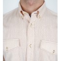 Slim Fit Uzun Kol Pamuk Keten Spor Erkek Gömlek