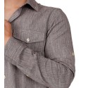 Madrid Slim Fit  Uzun Kol  Flam Keten Spor Erkek Gömlek